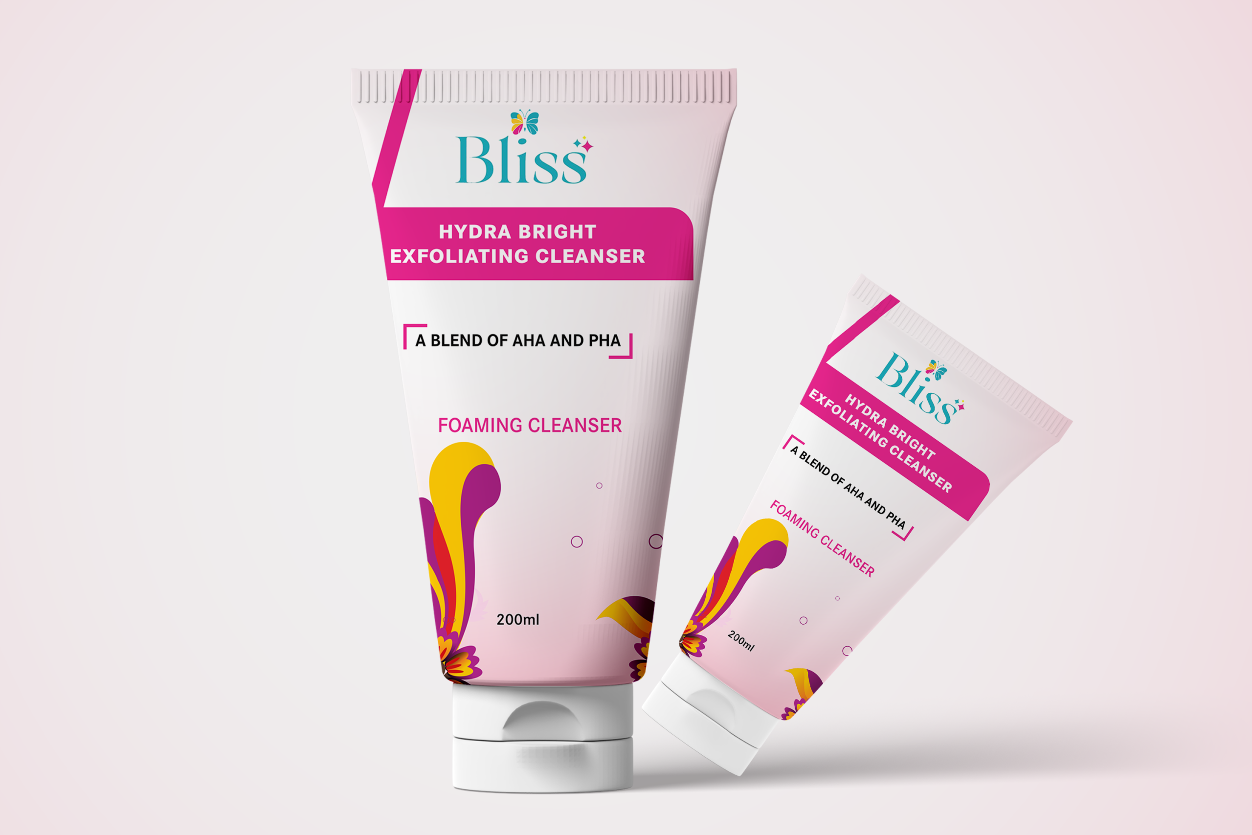 HYDRA BRIGHT EXFOLIATING CLEANSER mockup front